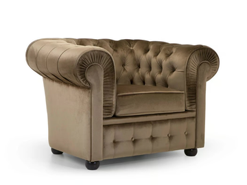 800 - Chesterfield style upholstered fabric armchair by Domingo Salotti - view 2
